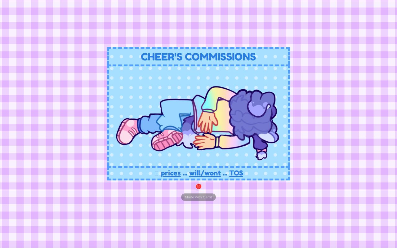 Carrd profile picture for @cheery